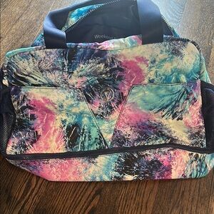 Ivivva Pink and Blue Travel Bag with Artistic Design